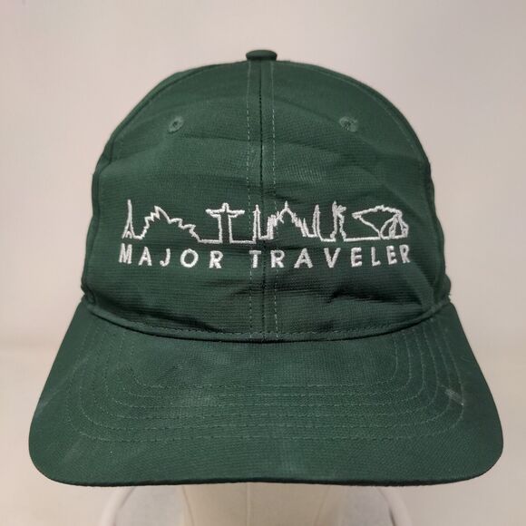 Major Traveler Strapback Hat Green One Size Embroidered Richardson - Picture 2 of 10